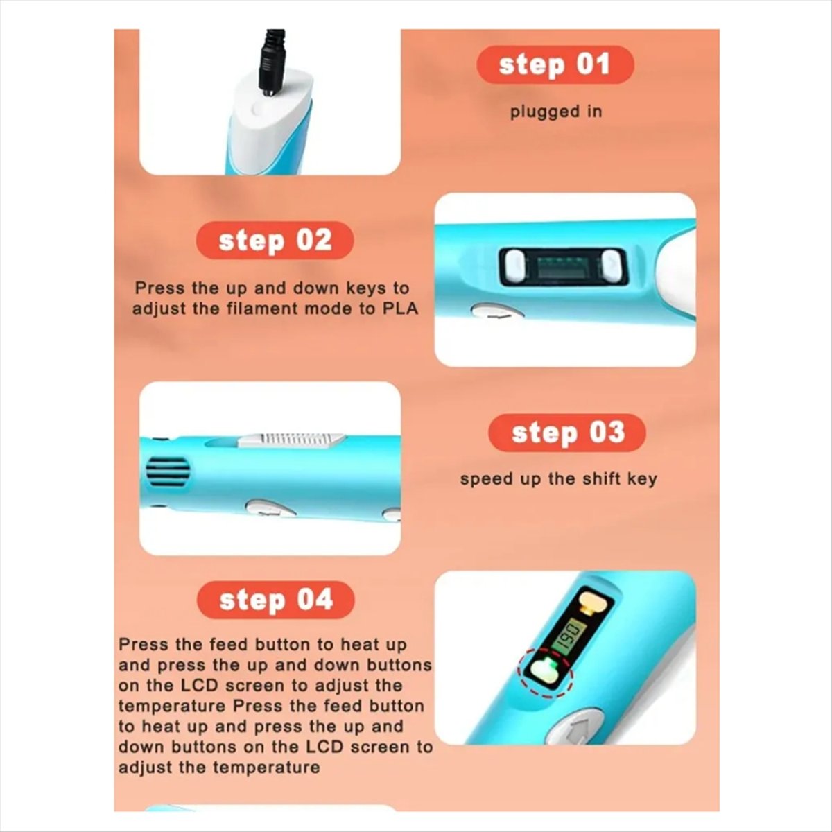 3D Printing High Temperature Materials - A48U Electronic 3D Printing Pen with