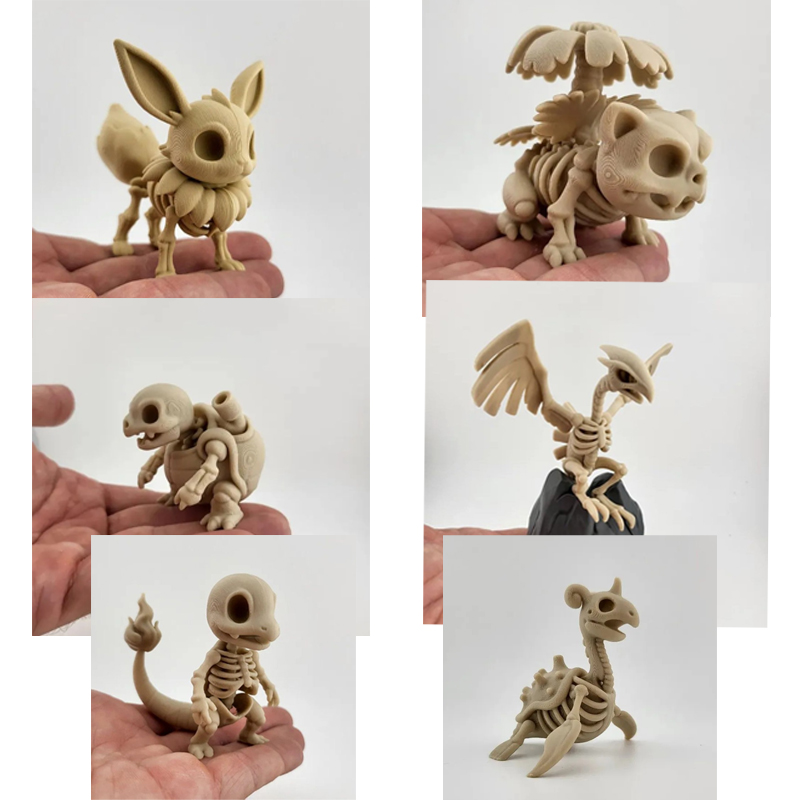 3D Printing Material - Pokémon Fossil Bone Model Eevee Charmander
