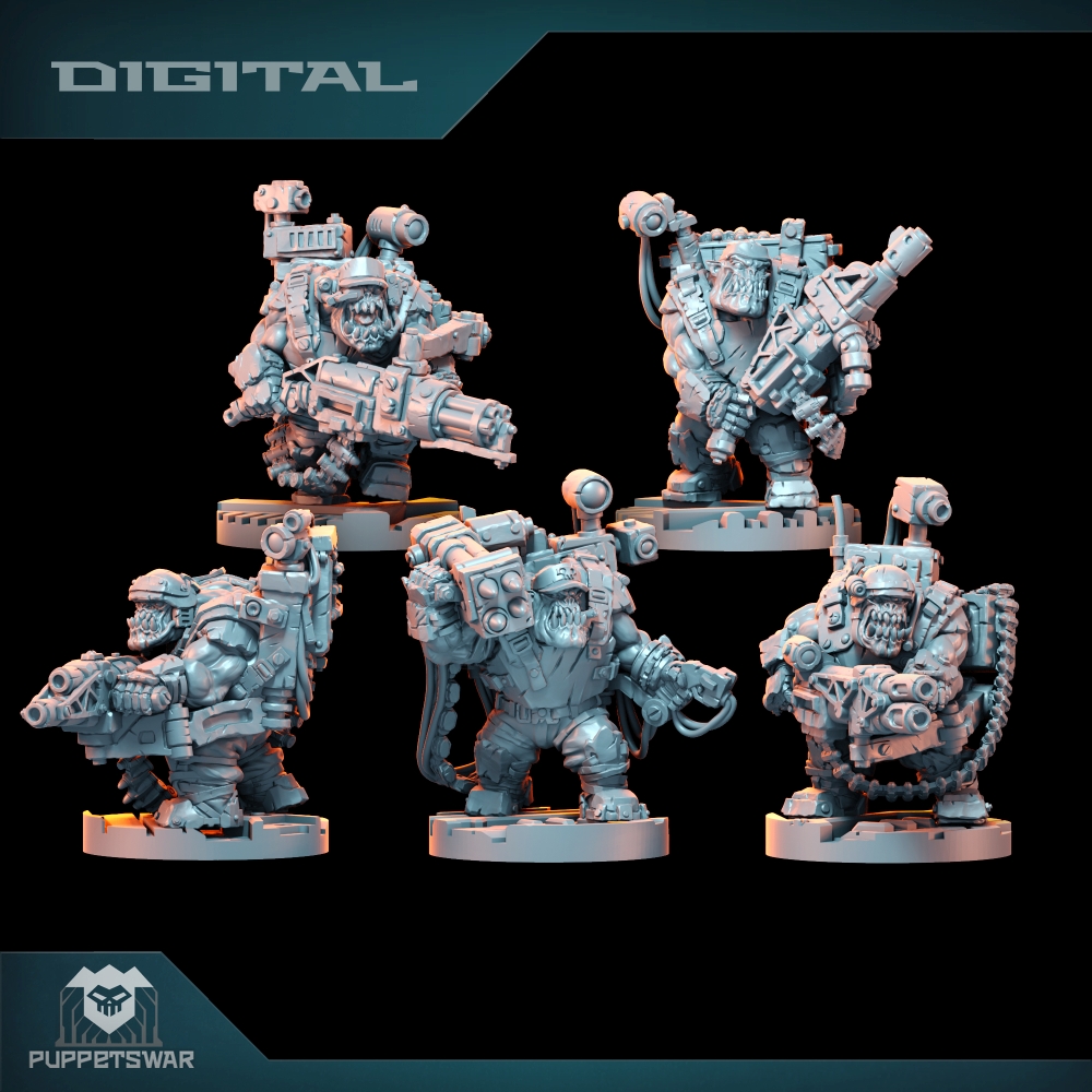 3D Printing Figure - Orc Ultimate Badasses Squad, Green Skin