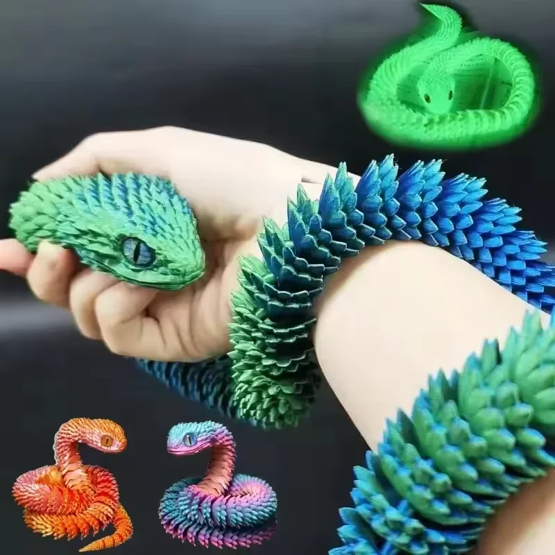 3D Printing Figure - 3D Printed Snake Movable Joint Fidget