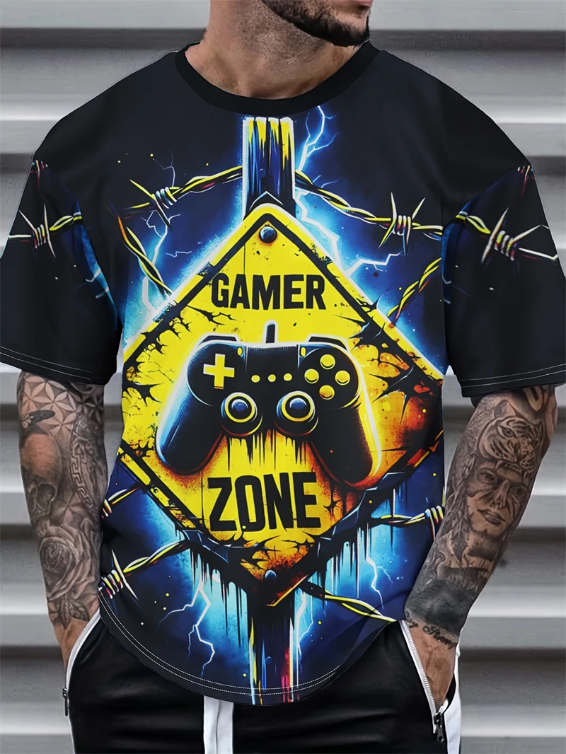 3D Printing Zone - Men's Gamer Zone Controller Print T-Shirt