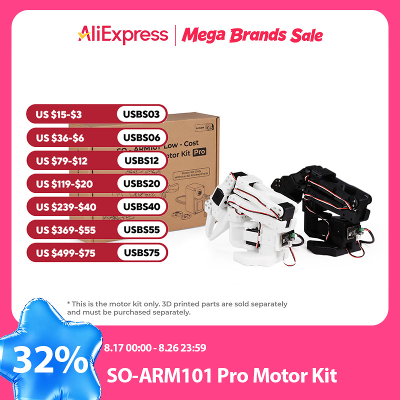 3D Printing Robot Arm - SO-ARM101 Kit Pro Low-Cost AI Robotic