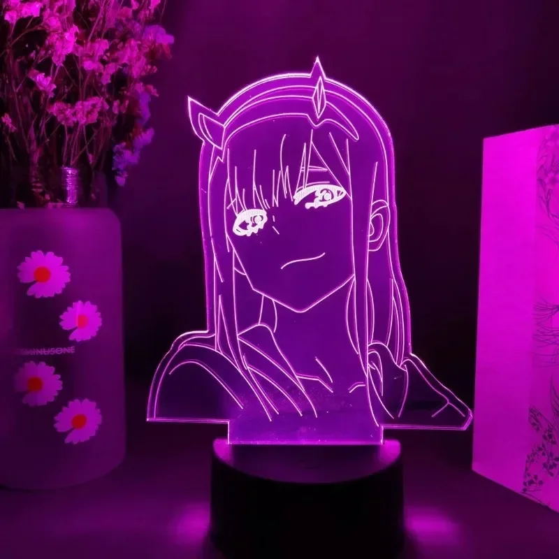Zero Two Anime Night Light Act - 3D Printing Figure 评论和价格