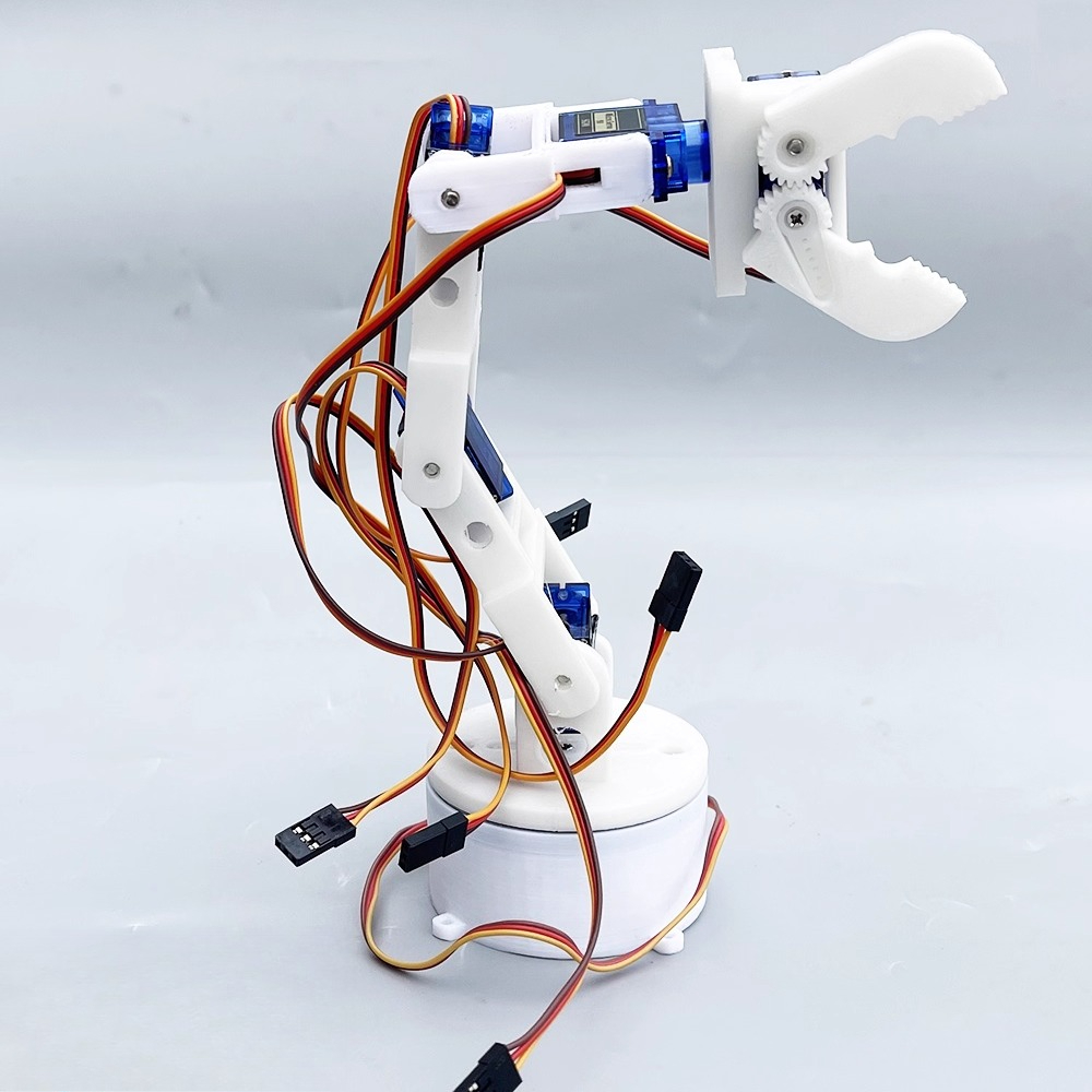 3D printed white six-axis robo - 3D Printing Robot Arm 评论和价格