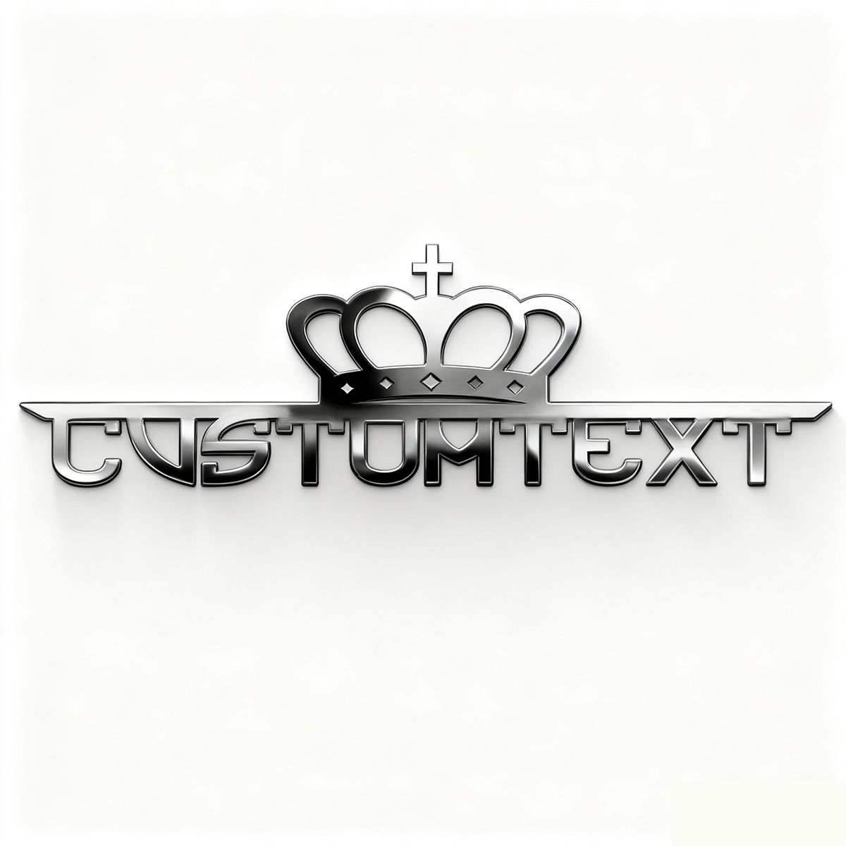 Classic Crown Creative Font 3D - 3D Printing Car 评论和价格