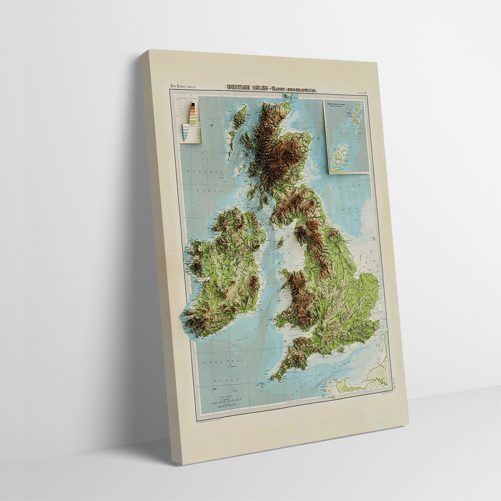 3D Relief Map of 1922 British  - 3D Printing Figure 评论和价格
