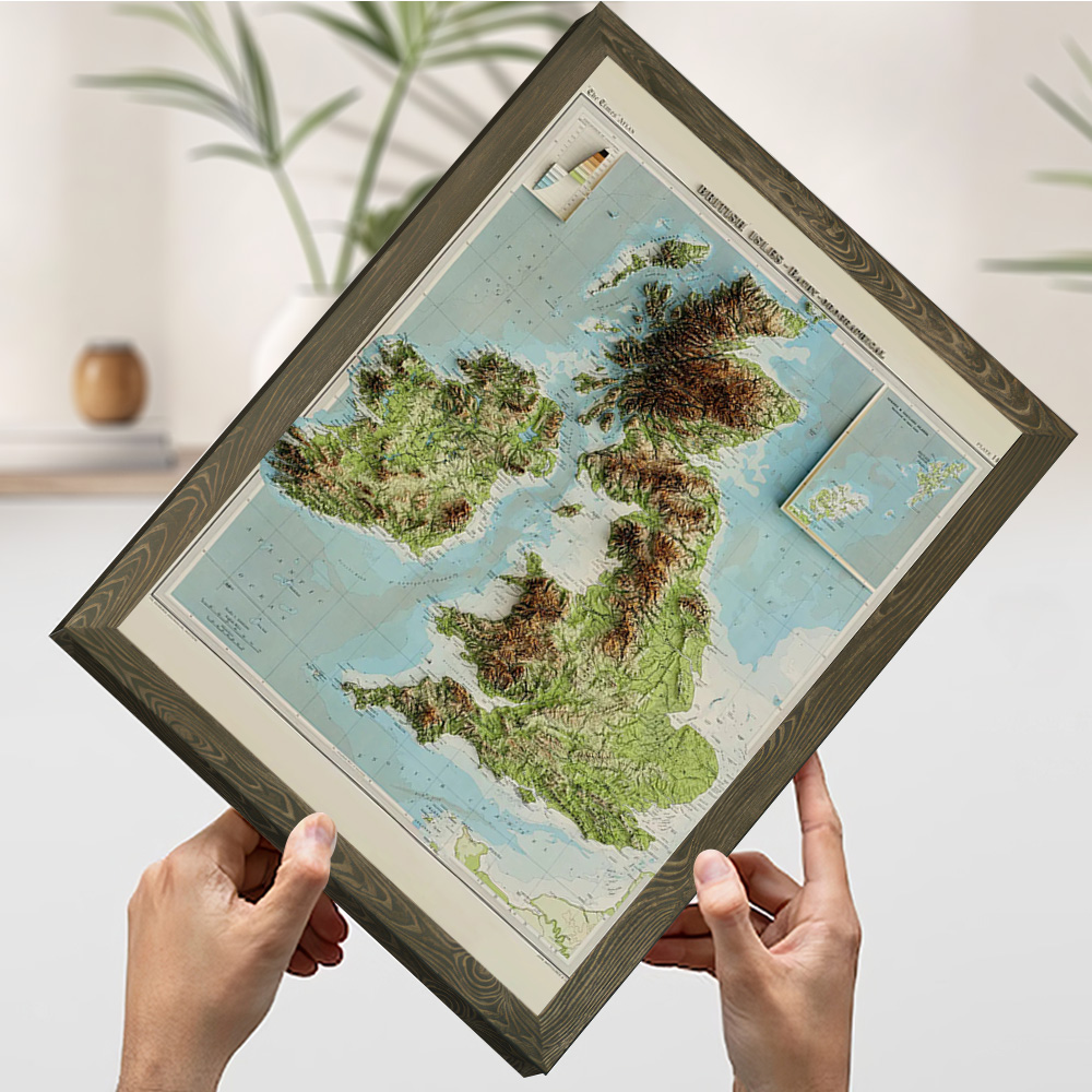 3D Relief Map of 1922 British  - 3D Printing Figure 评论和价格