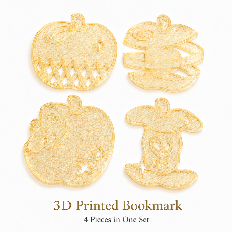 4Pcs/set Cute Apple Bookmarks  - 3D Printing Journal 评论和价格
