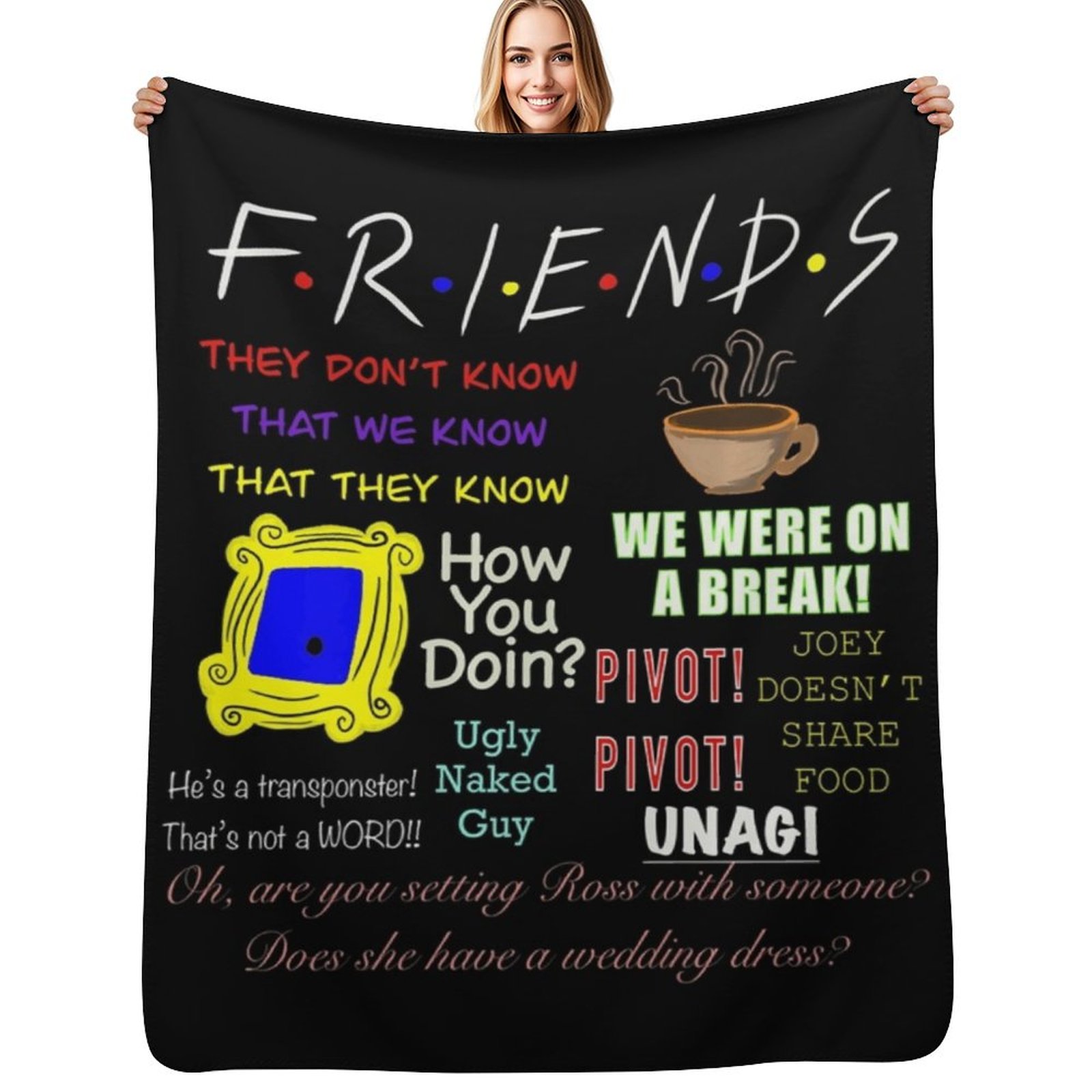 Friends Quotes Premium Throw B - 3D Printing Quotes 评论和价格