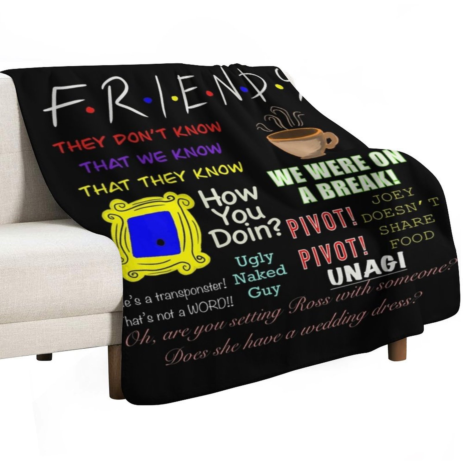 Friends Quotes Premium Throw B - 3D Printing Quotes 评论和价格
