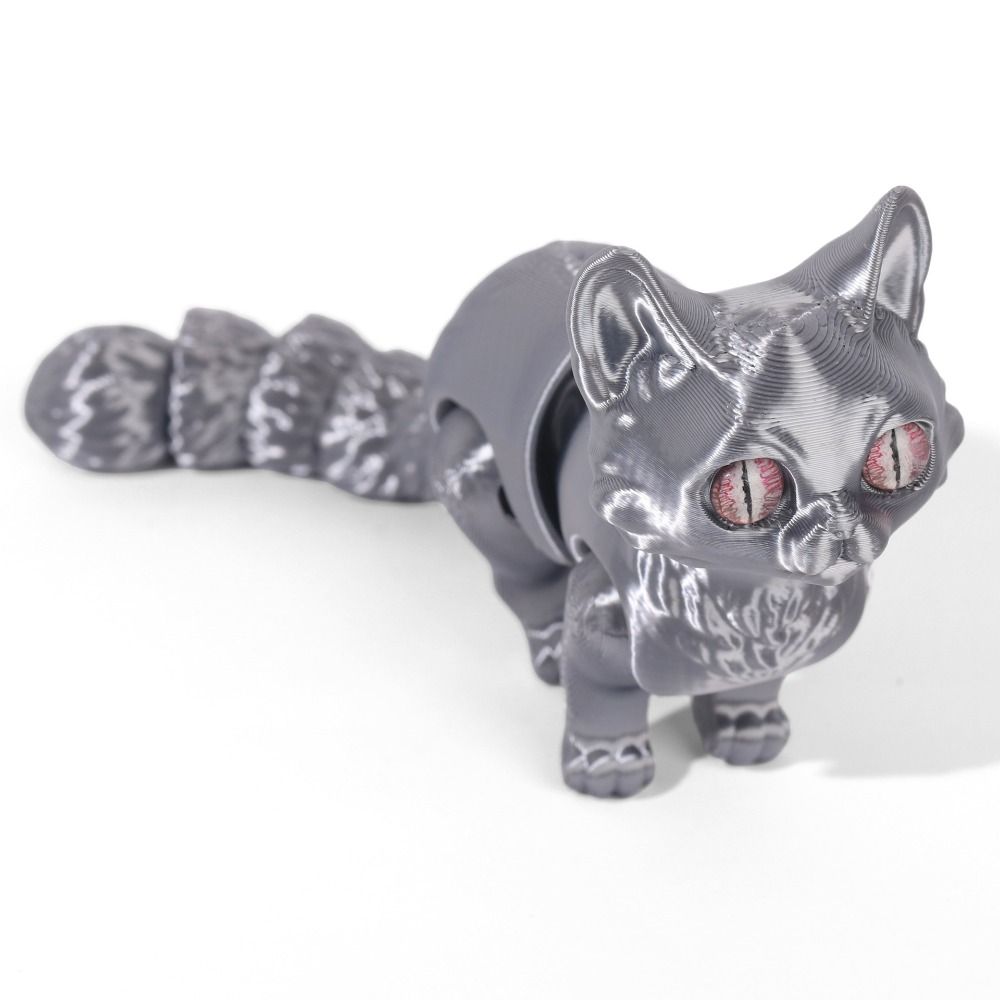 Big Eyes 3D Printed Cat Model  - 3D Printing Figure 评论和价格