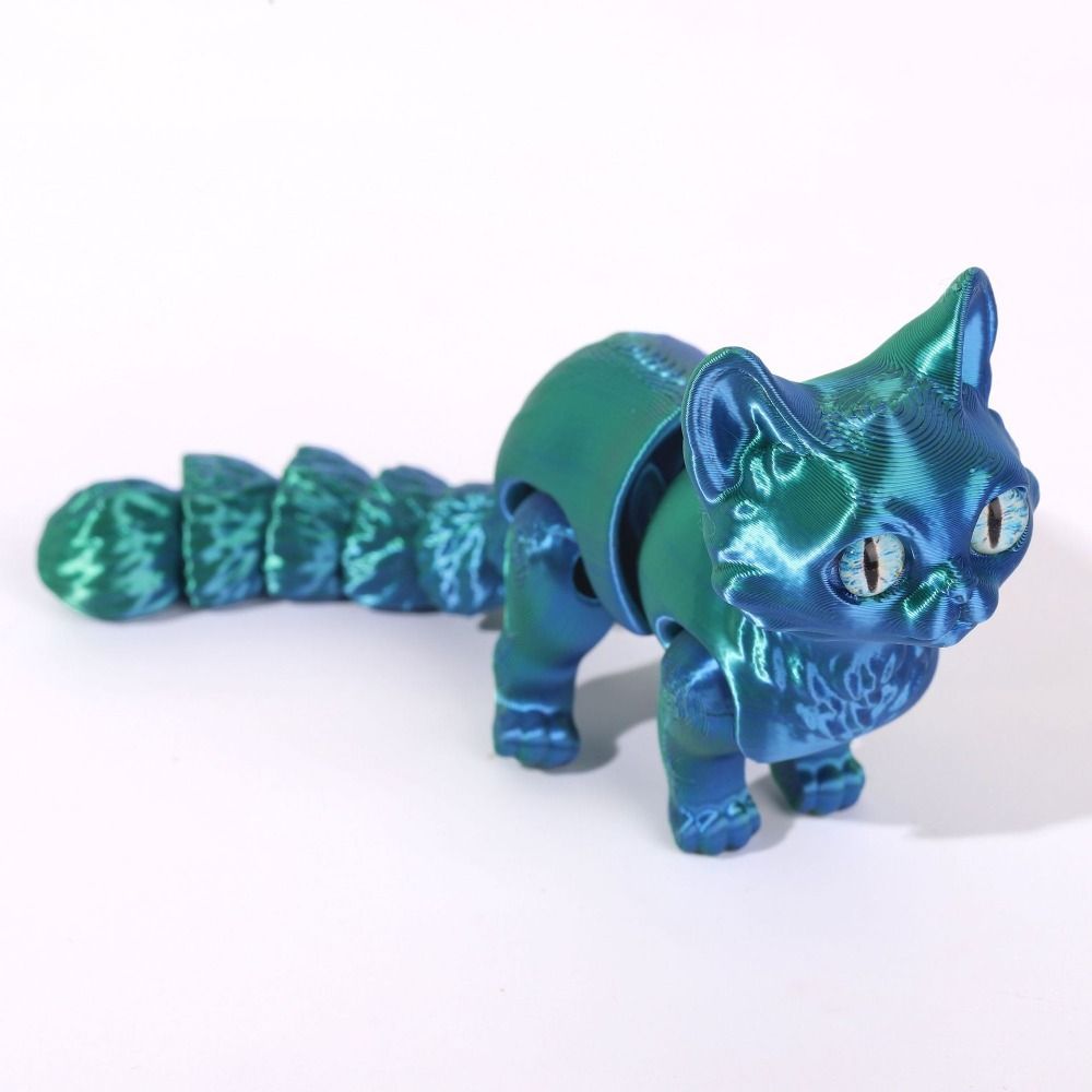 Big Eyes 3D Printed Cat Model  - 3D Printing Figure 评论和价格