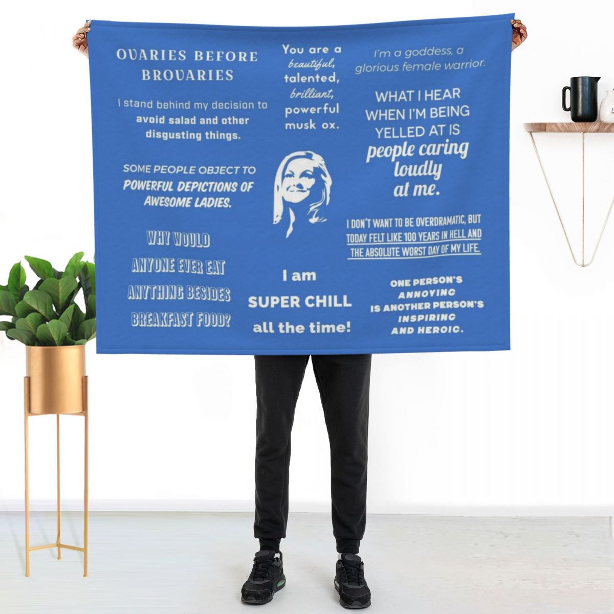 Leslie Knope - Quotes Throw Bl - 3D Printing Quotes 评论和价格