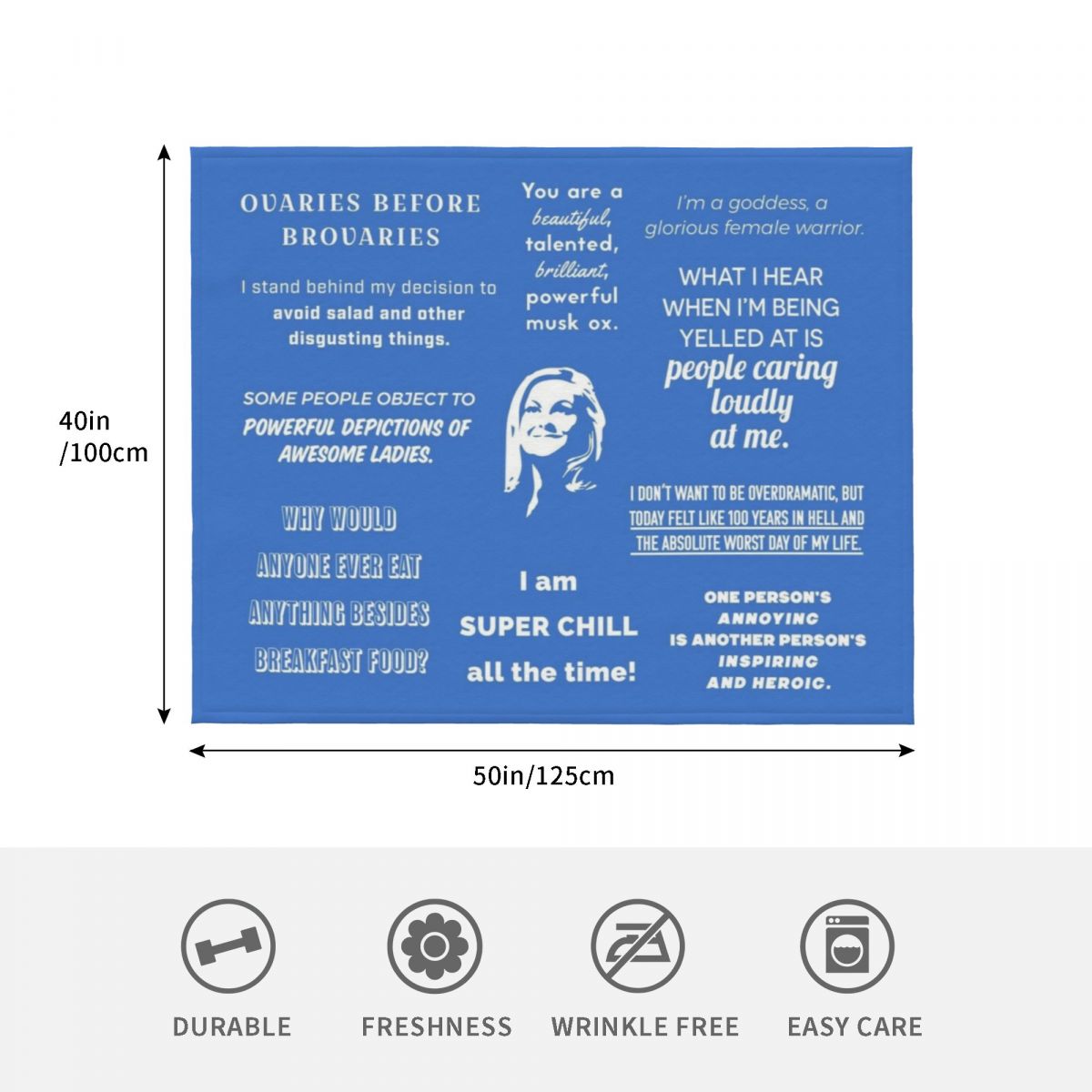 Leslie Knope - Quotes Throw Bl - 3D Printing Quotes 评论和价格