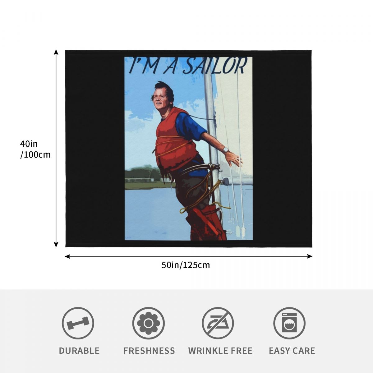 Im A Sailor Bob Quote \t Throw - 3D Printing Quotes 评论和价格