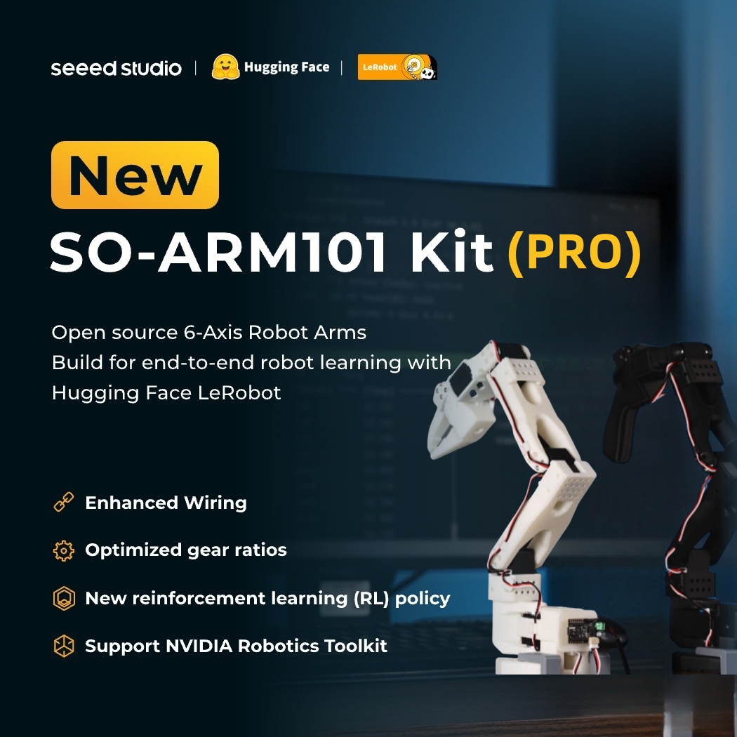 SO-ARM101 Kit Pro Low-Cost AI  - 3D Printing Robot Arm 评论和价格